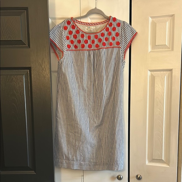 Boden Dresses & Skirts - Boden Striped Dress with Red Accents